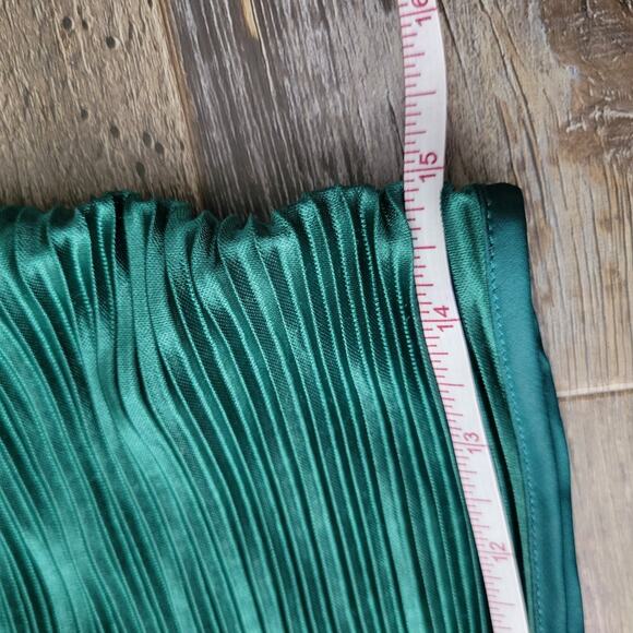 Cider Solid Press Crease Crop Tank Top – Green Ribbed Knit (Size XL, NWT) - Picture 10 of 14